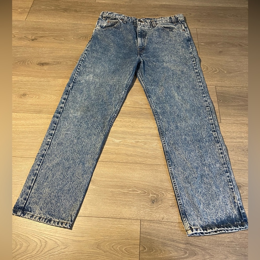 LEVIS MEN ORANGE TAB 505 ACID WASH RARE